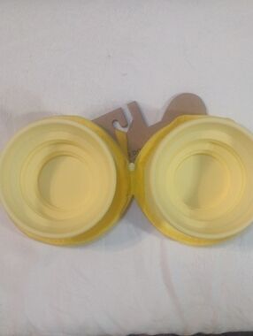 mine Yellow Collapsible Double Dog Bowl Set